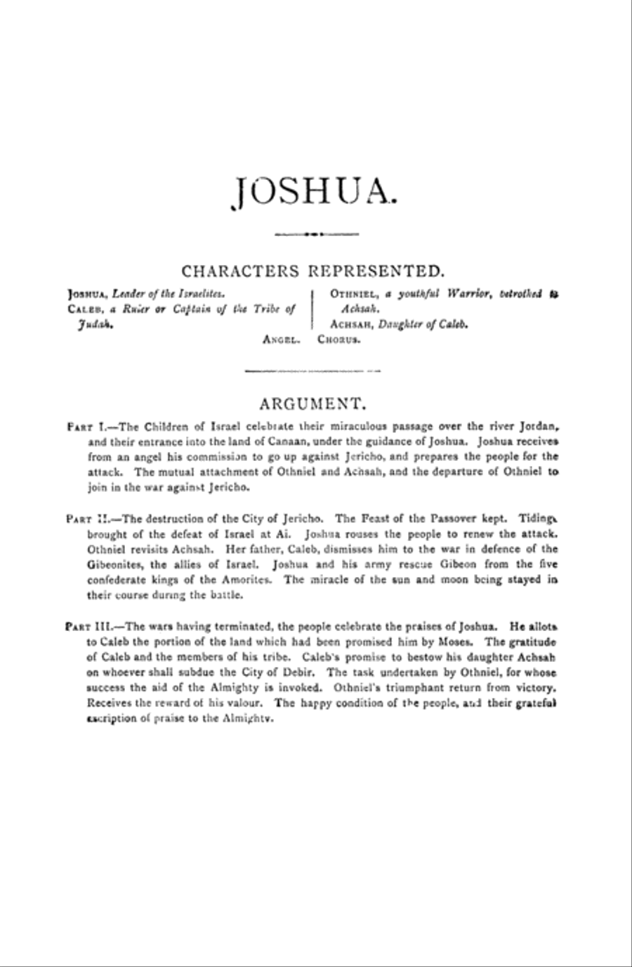 Joshua (1748) 4-Part scores gallery preview page 5
