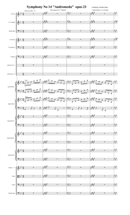 Book cover for Symphony No 14 "Andromeda" Opus 21 - 2nd Movement (2 of 4) - Score Only
