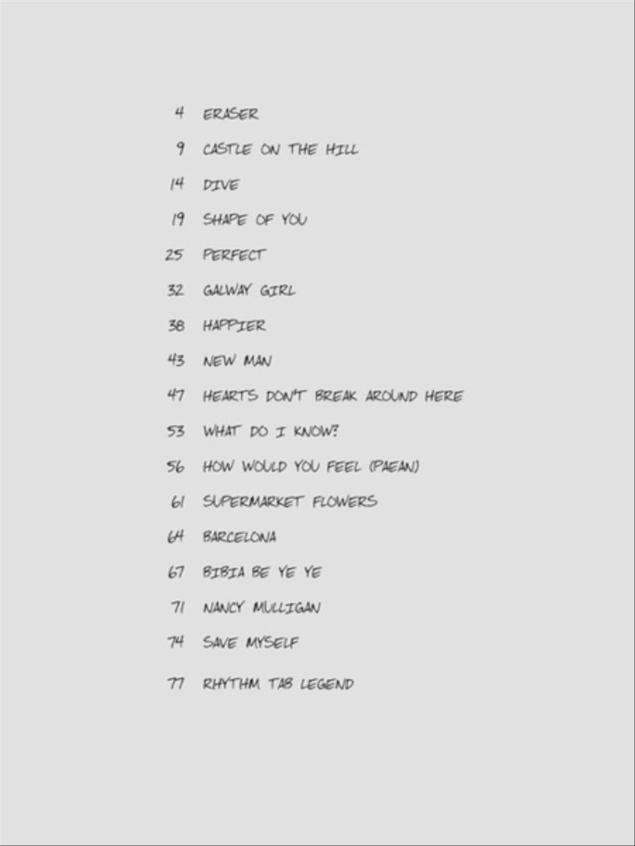 Ed Sheeran – Divide Electric Guitar scores gallery preview page 2