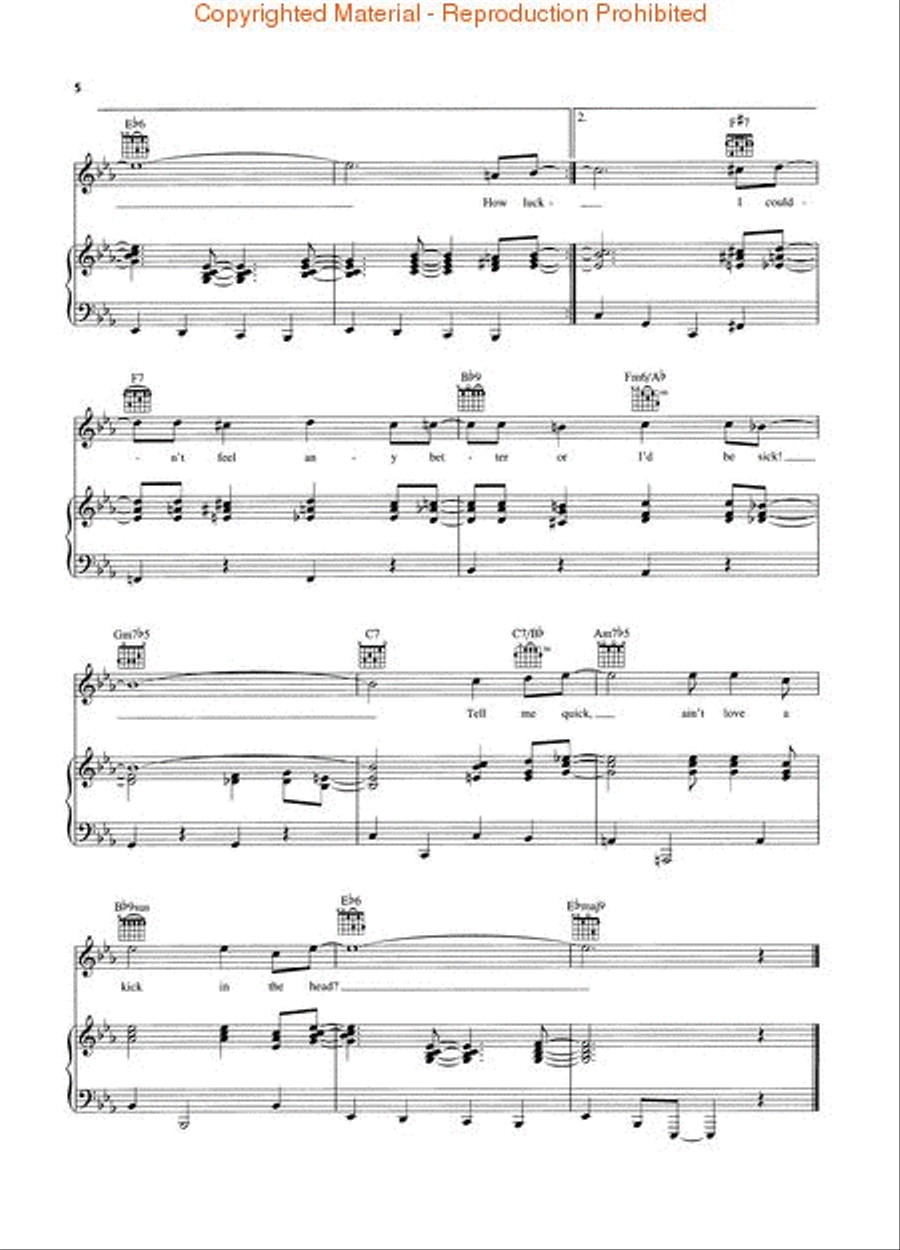Ain't That a Kick in the Head Piano, Vocal, Guitar scores gallery preview page 3