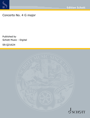 Book cover for Concerto No. 4 G major