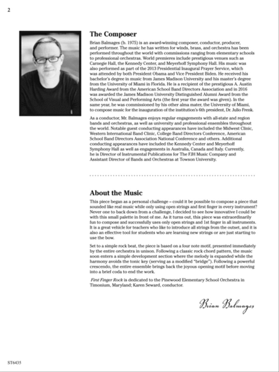 First Finger Rock: Score String Orchestra scores gallery preview page 2