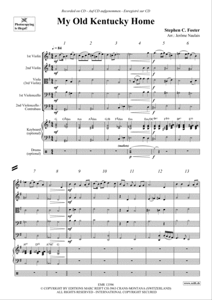 My Old Kentucky Home String Quintet scores gallery preview page 3