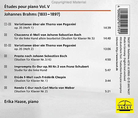 Volume 5: Etudes Pour Piano