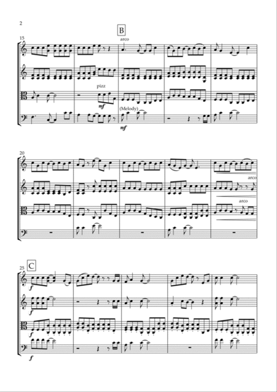 Learning To Fly String Quartet scores gallery preview page 2
