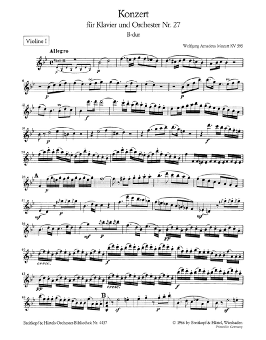 Piano Concerto [No. 27] in Bb major K. 595