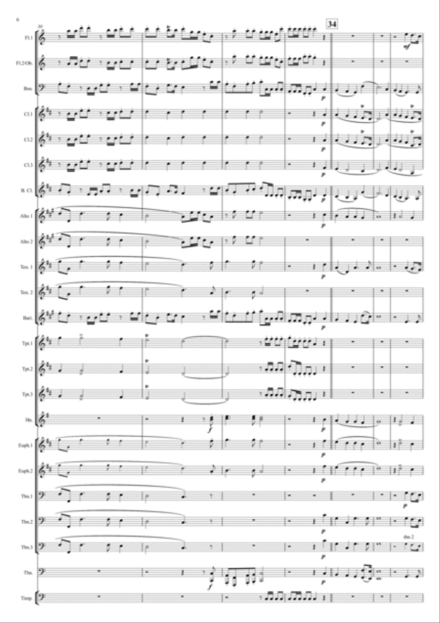 Messiah - Hallelujah - HWV 56 - Concert Band - C - Score Only Concert Band scores gallery preview page 6