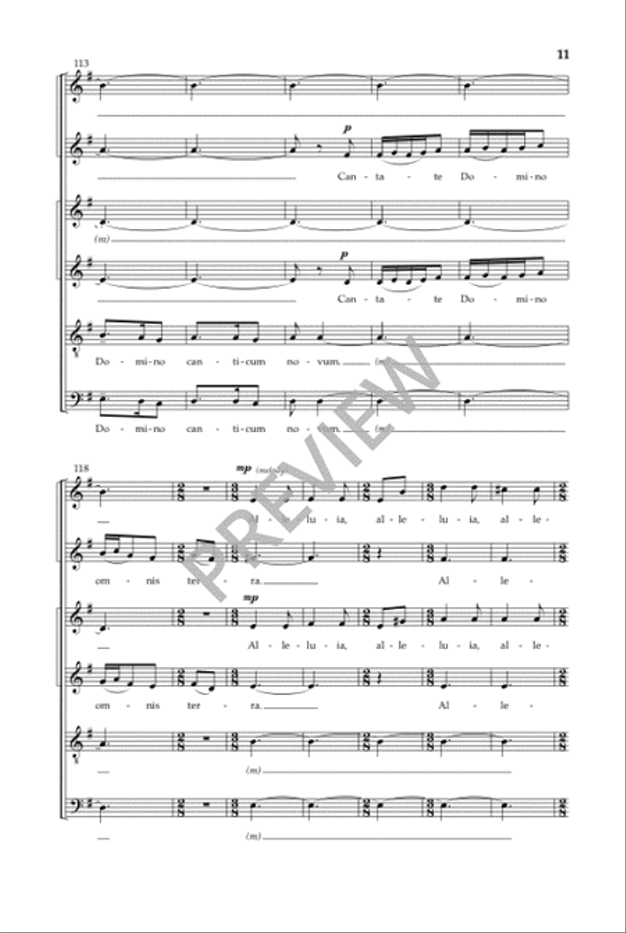 Cantate Domino - SSAATTB Choir scores gallery preview page 12