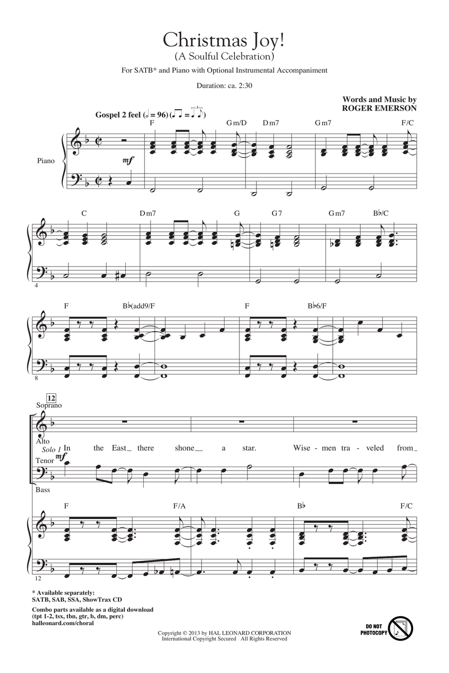 Christmas Joy! (A Soulful Celebration) 4-Part scores gallery preview page 1