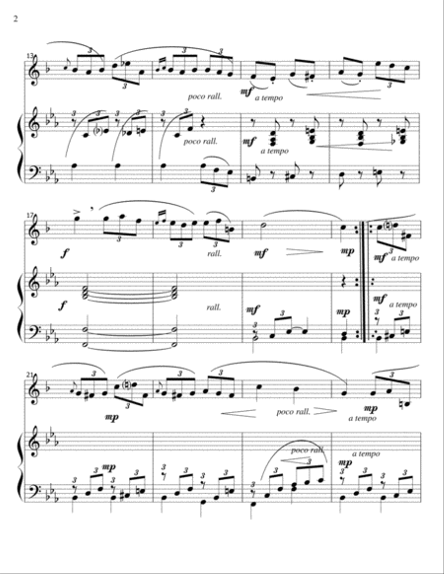 Pleasant Landscape-Schumann-Clarinet-Piano Clarinet Solo scores gallery preview page 2