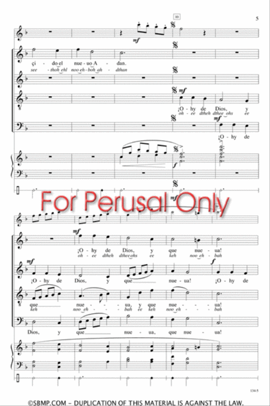 Dadme Albricias - SATB Octavo 4-Part scores gallery preview page 4