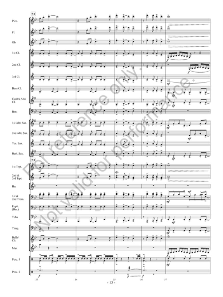Into The Sunset Concert Band scores gallery preview page 14
