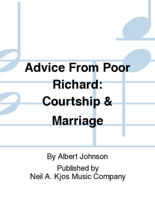 Book cover for Advice From Poor Richard: Courtship & Marriage