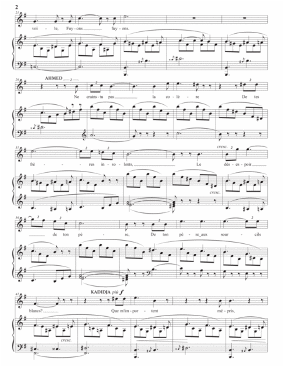DUPARC: La fuite (transposed to E minor) Piano scores gallery preview page 3