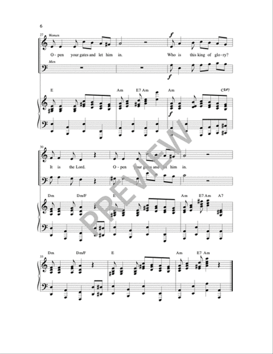 Who is the King of Glory? 2-Part scores gallery preview page 10