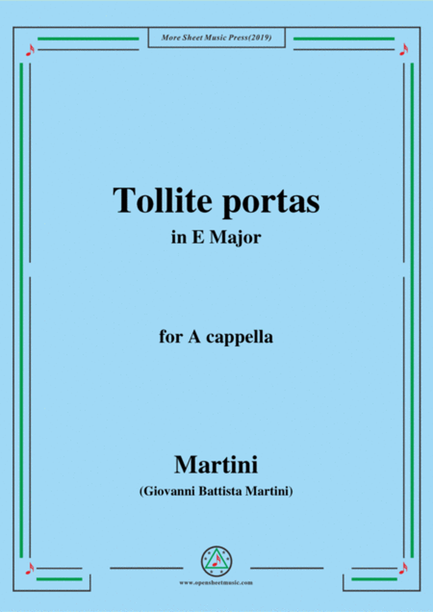 Martini-Tollite portas,in E Major,for A cappella image number null