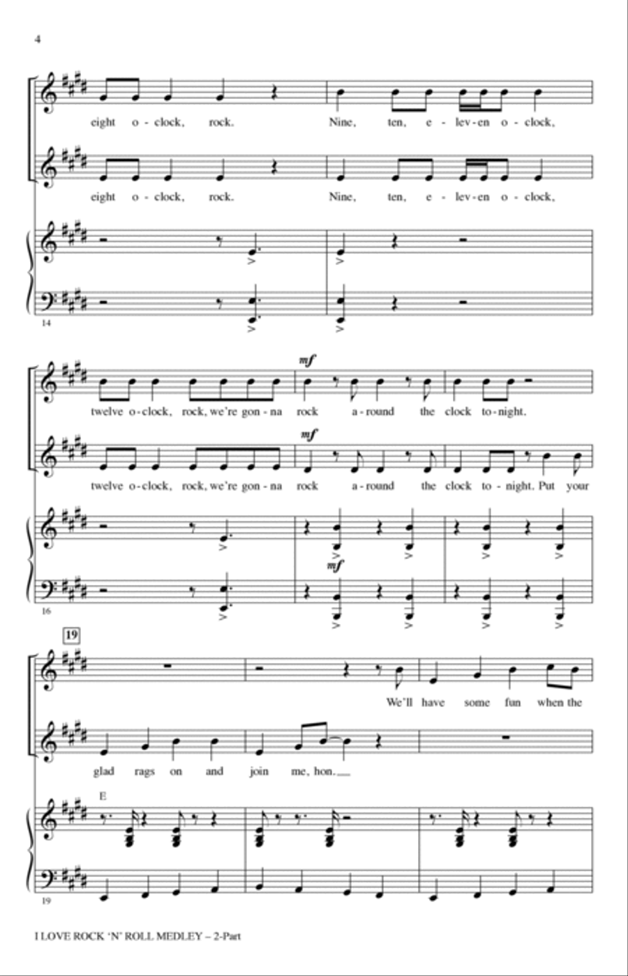 I Love Rock 'n' Roll Medley 2-Part scores gallery preview page 3