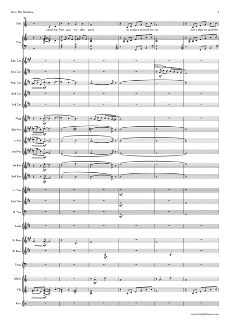 Over The Rainbow (from The Wizard Of Oz) Brass Band scores gallery preview page 6