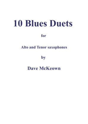 Book cover for 10 Blues Duets for Alto and Tenor Saxophone