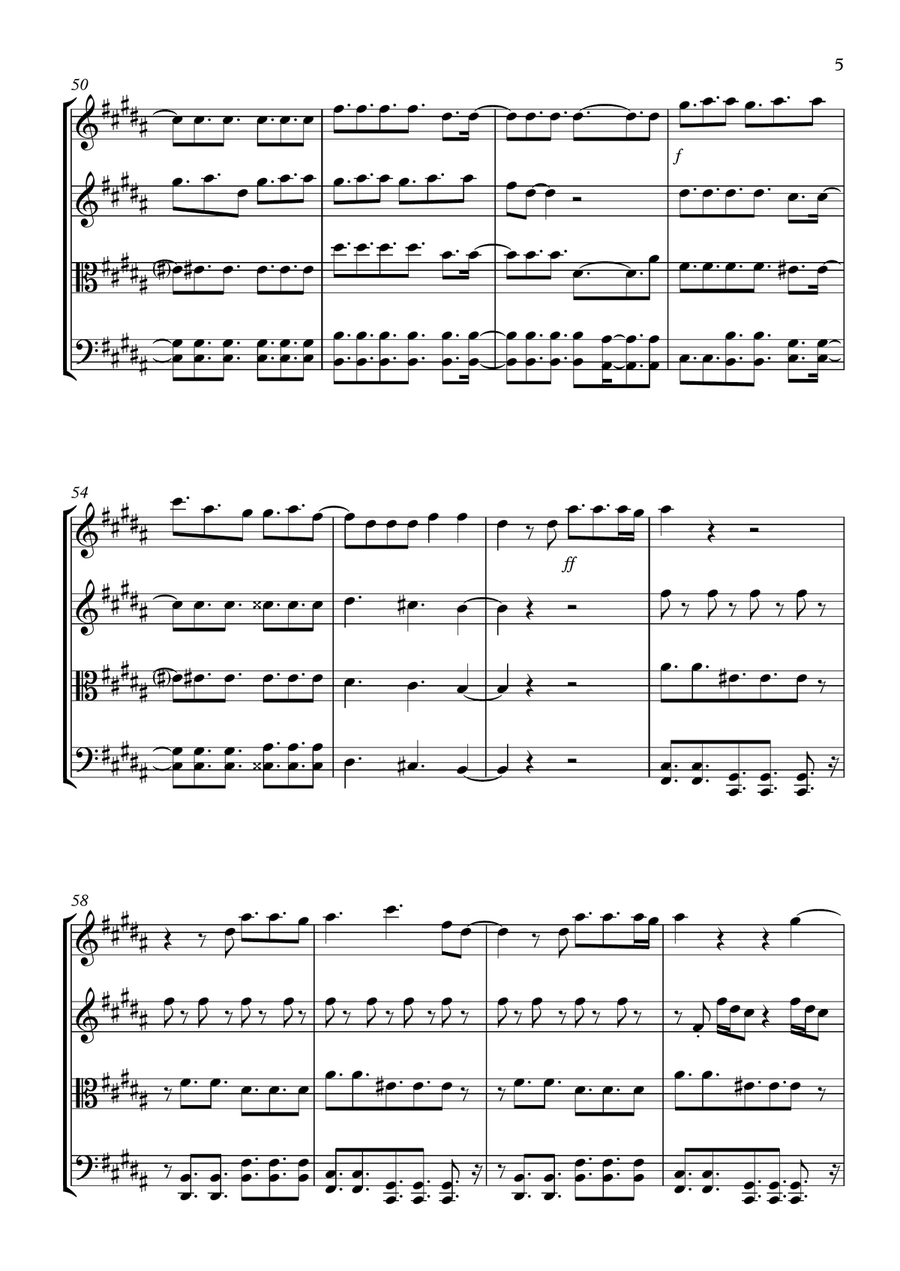 Came Here For Love String Trio scores gallery preview page 5