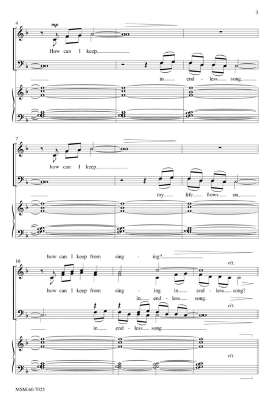 How Can I Keep from Singing 4-Part scores gallery preview page 3