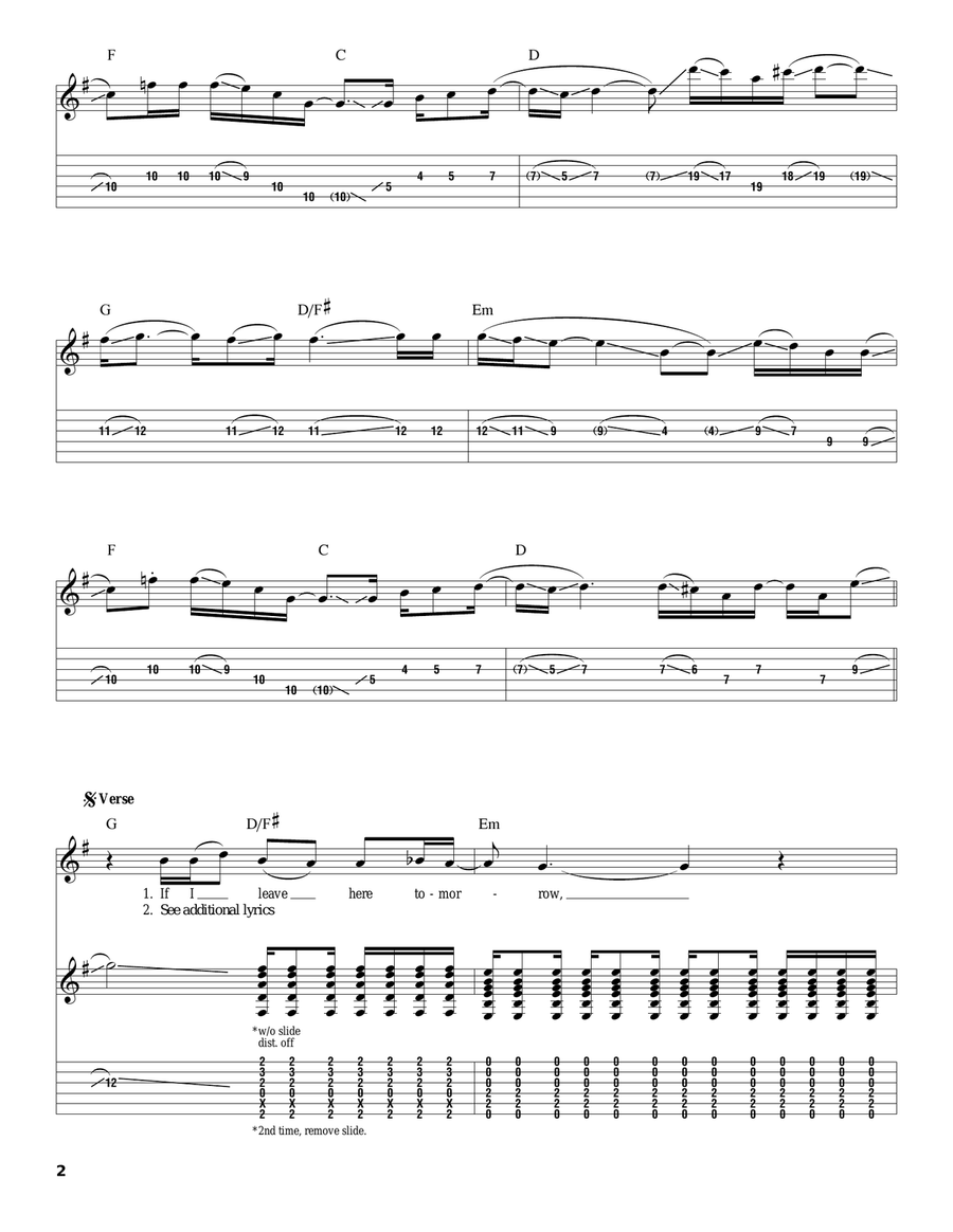 Free Bird Acoustic Guitar scores gallery preview page 2