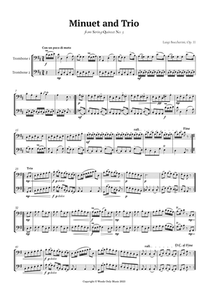 Minuet by Boccherini for Trombone Duet