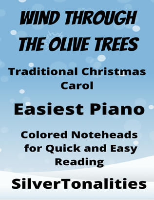 Book cover for The Wind Through the Olive Trees Easy Piano Sheet Music with Colored Notation