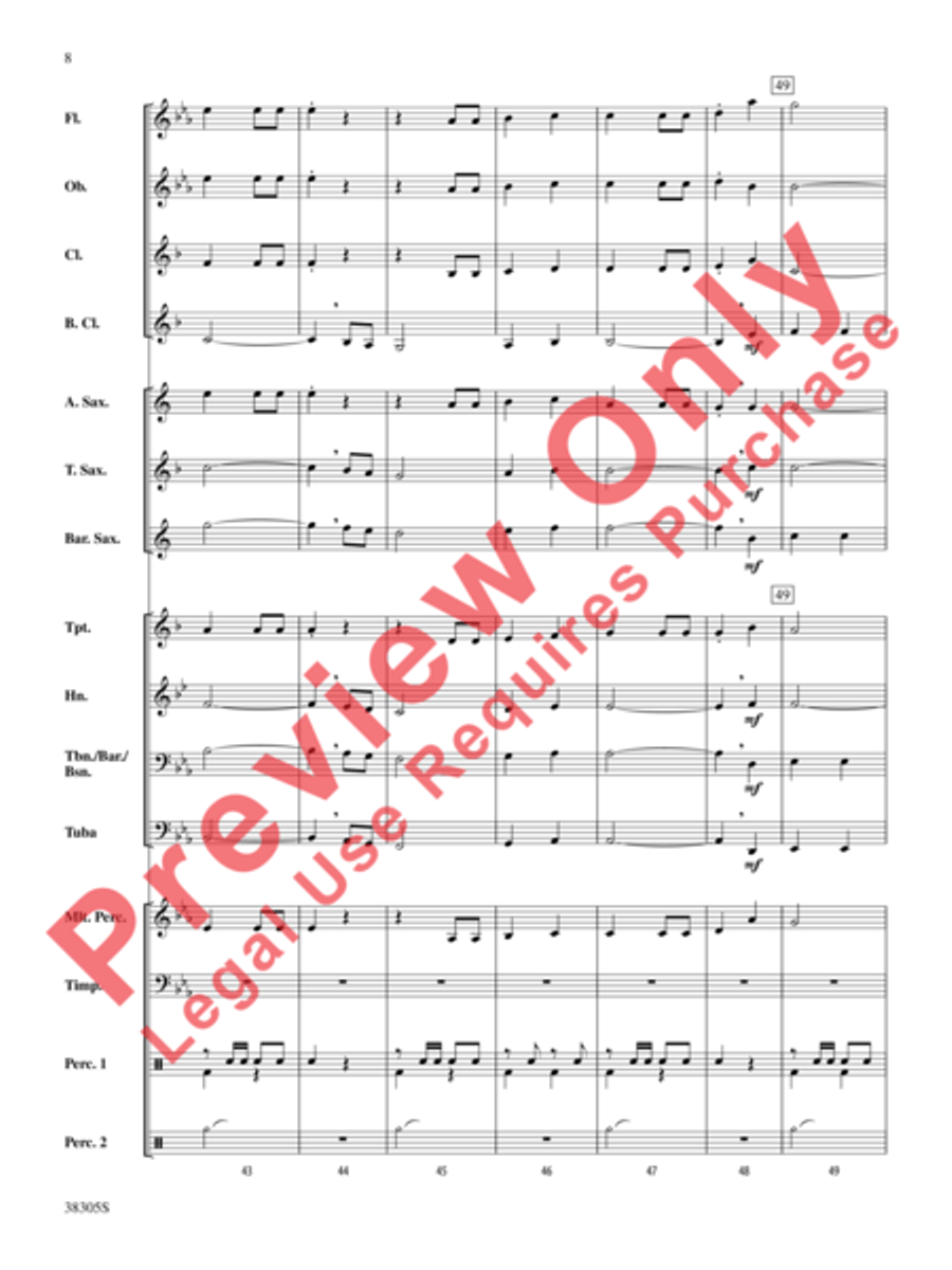 A Star-Spangled March A Star-Spangled March Concert Band scores gallery preview page 9