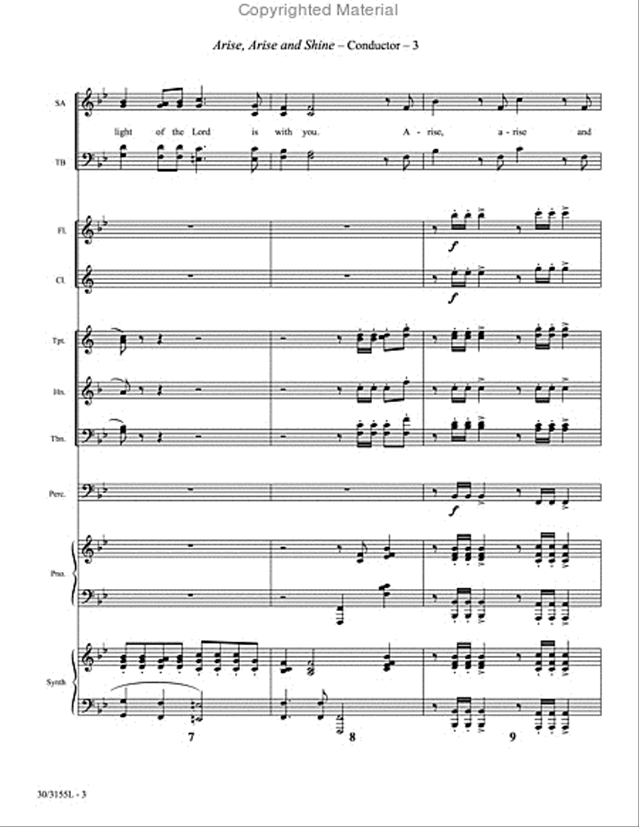 Arise, Arise and Shine! - Orchestral Score and Parts Choir scores gallery preview page 4
