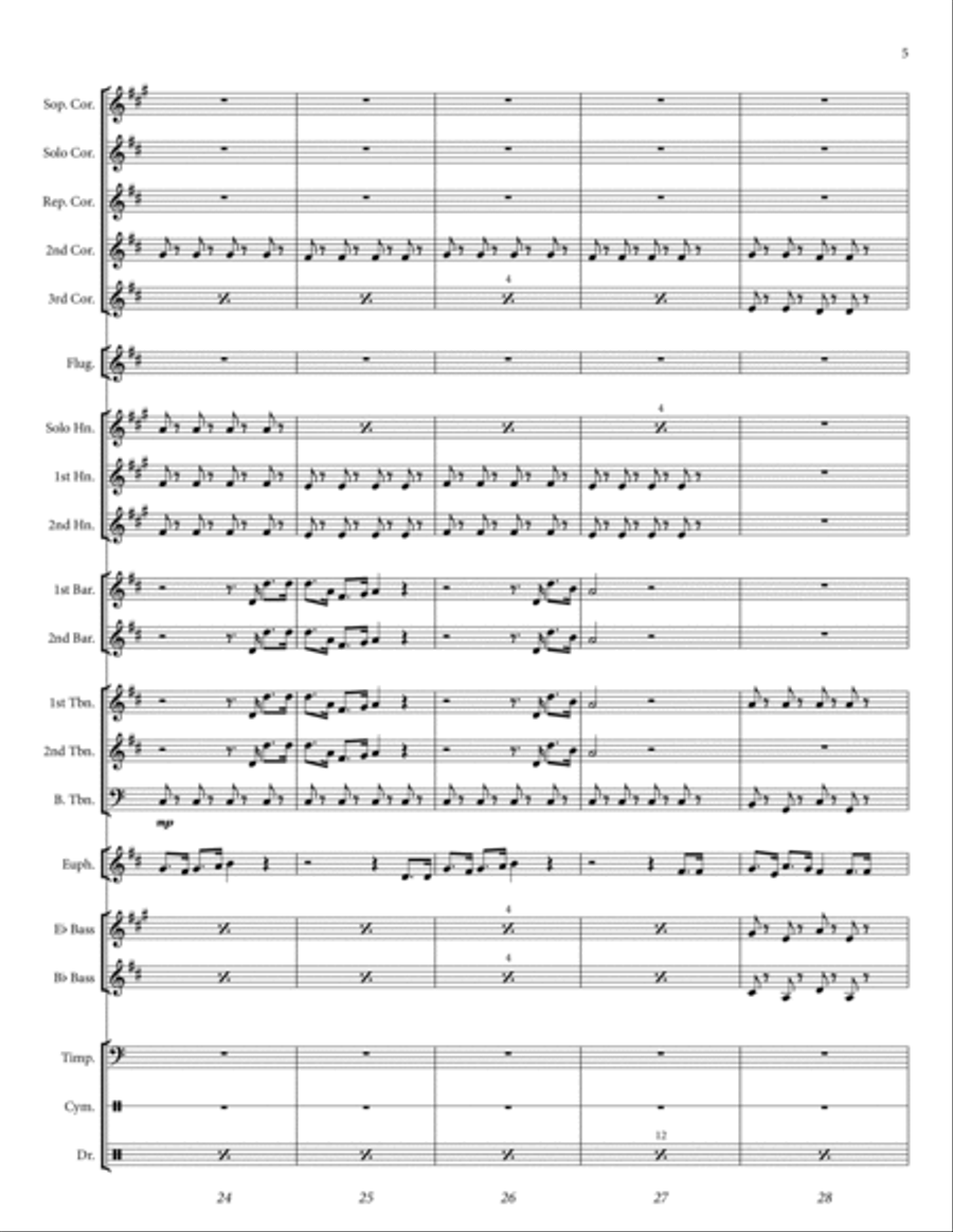 When The Foeman Bares His Steel (from Pirates of Penzance) Brass Band scores gallery preview page 6