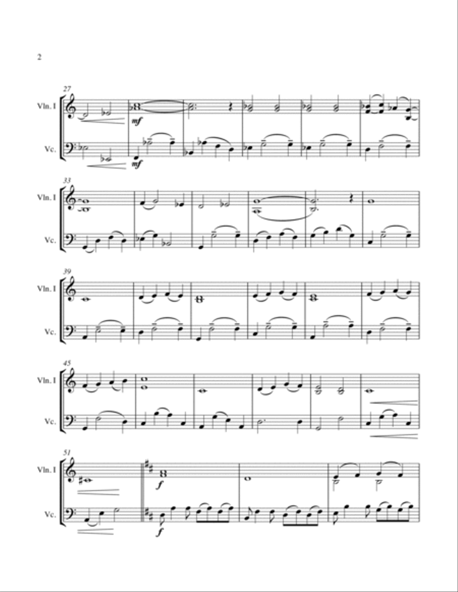 The Way You Look Tonight String Duet scores gallery preview page 5