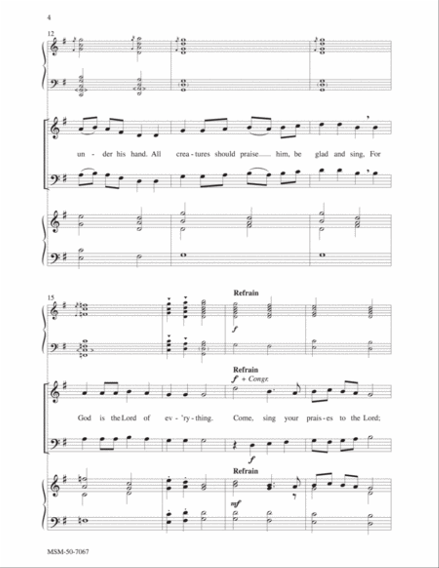 God Is the Lord of Everything 4-Part scores gallery preview page 3