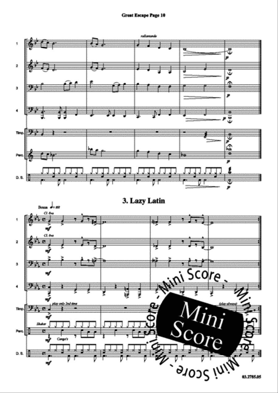 Great Escape Concert Band scores gallery preview page 14
