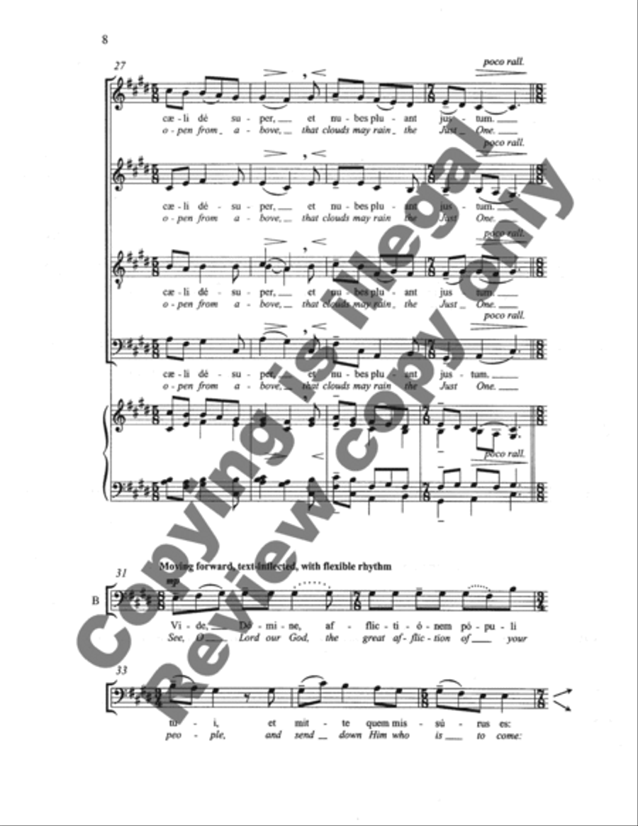 Four Motets on Plainsong Themes: 1. Rorate caeli desuper 4-Part scores gallery preview page 6