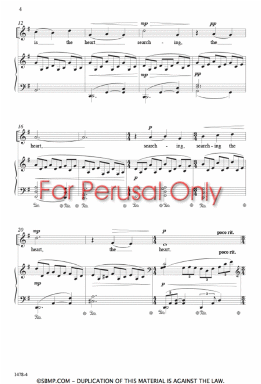 Searching Love - SATB Octavo 4-Part scores gallery preview page 3