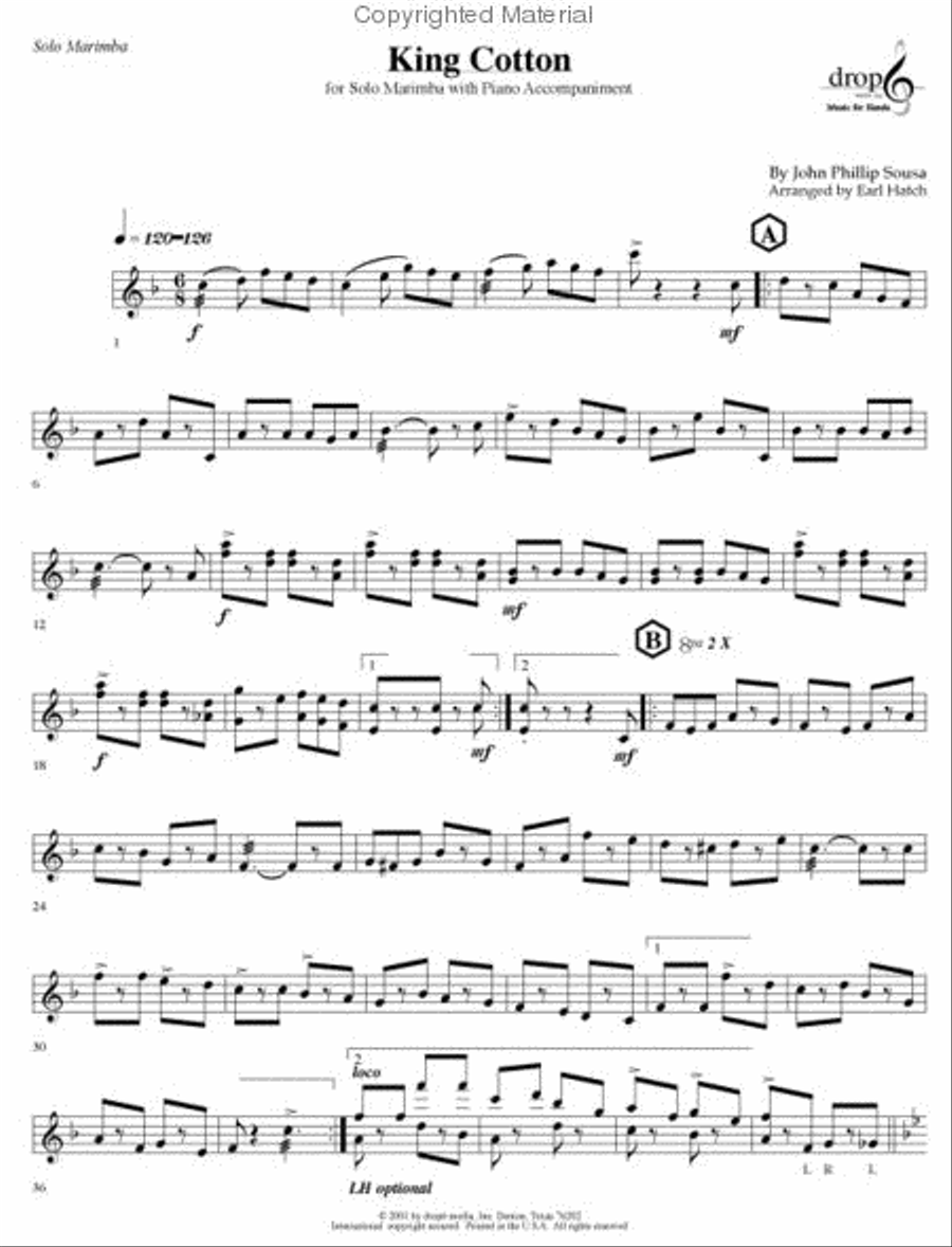 King Cotton Percussion scores gallery preview page 4