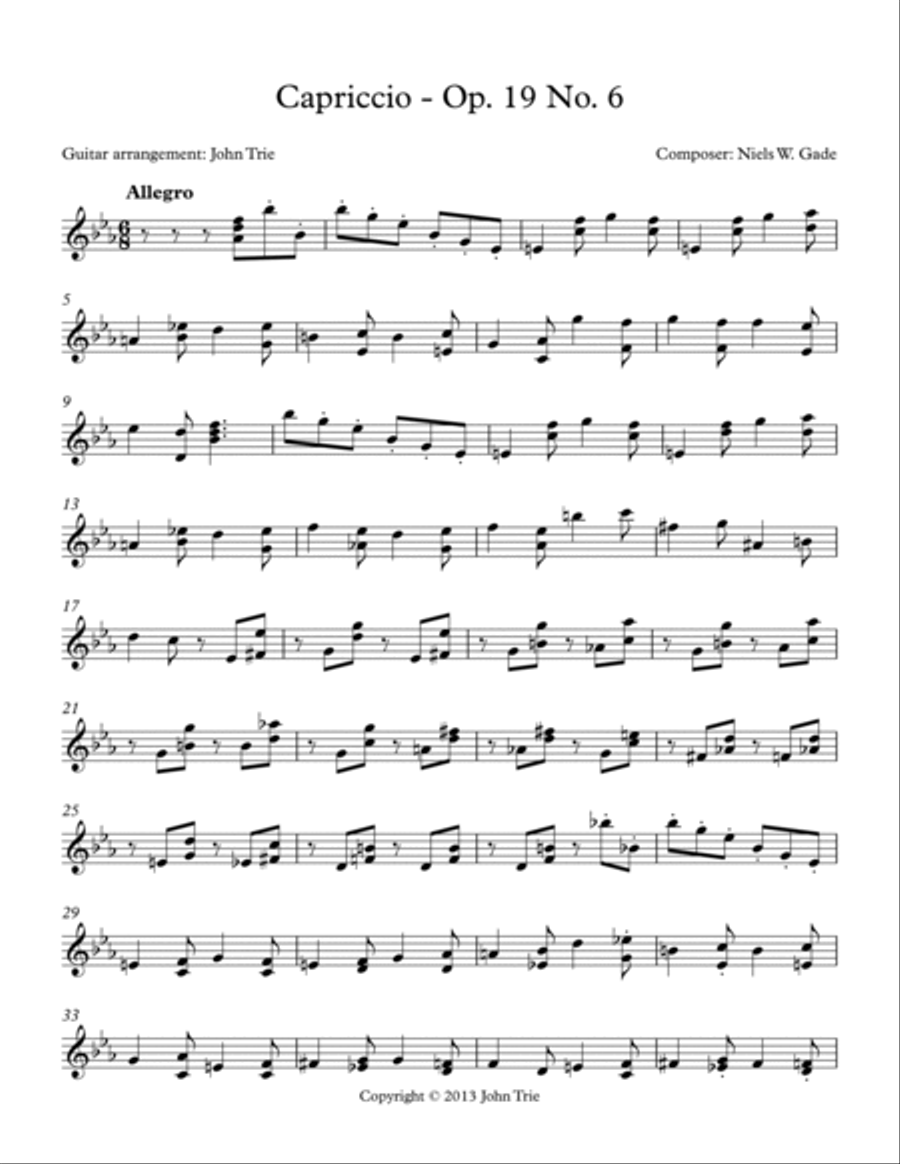 Capriccio - Op. 19 No. 6 Acoustic Guitar scores gallery preview page 2