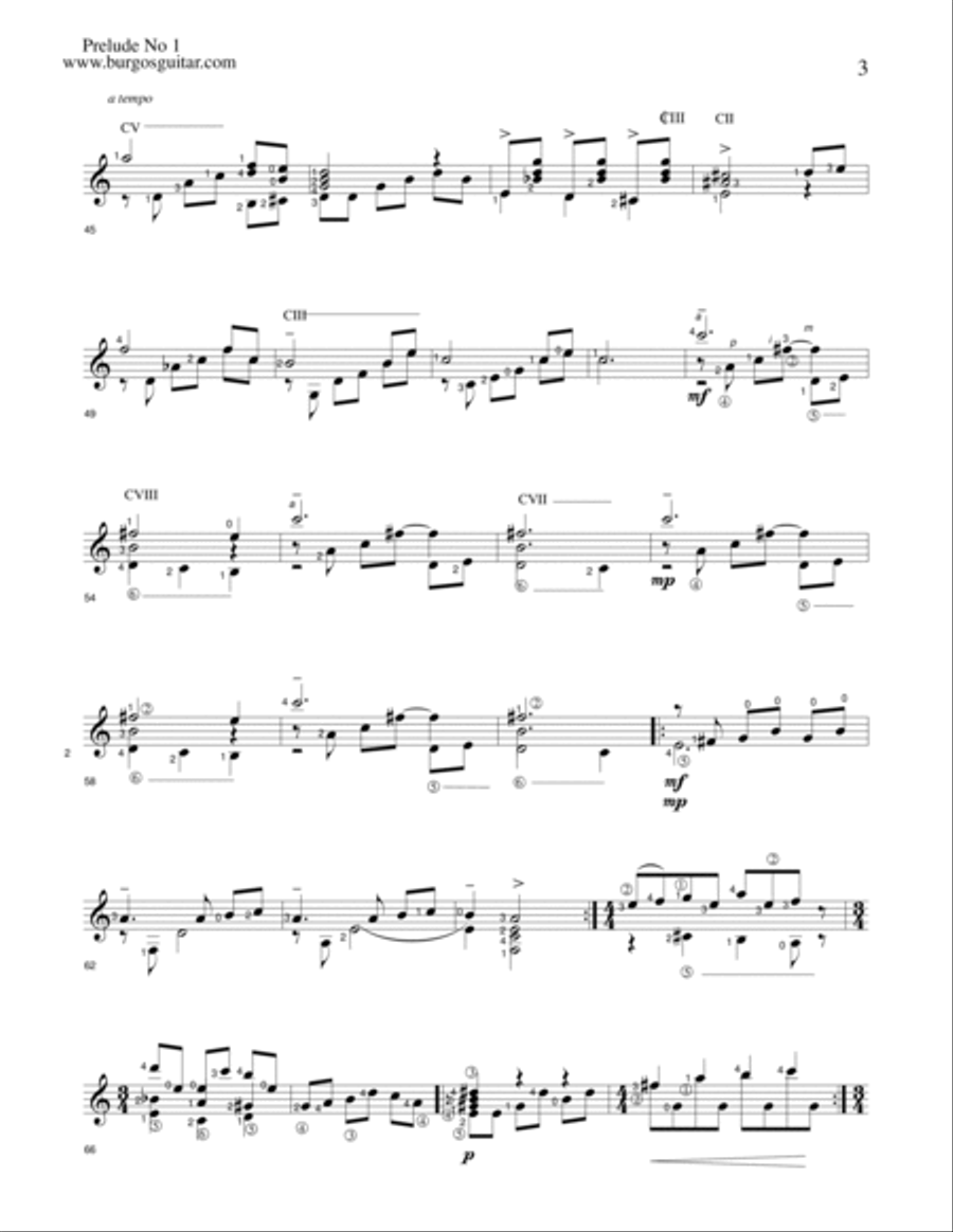 Prelude 1 Acoustic Guitar scores gallery preview page 3
