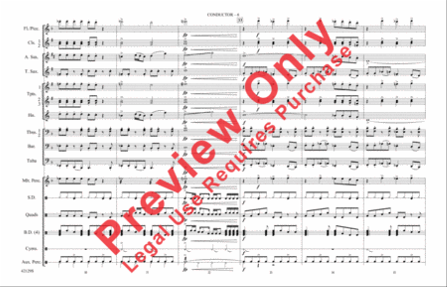 Workin' for a Livin' Marching Band scores gallery preview page 7