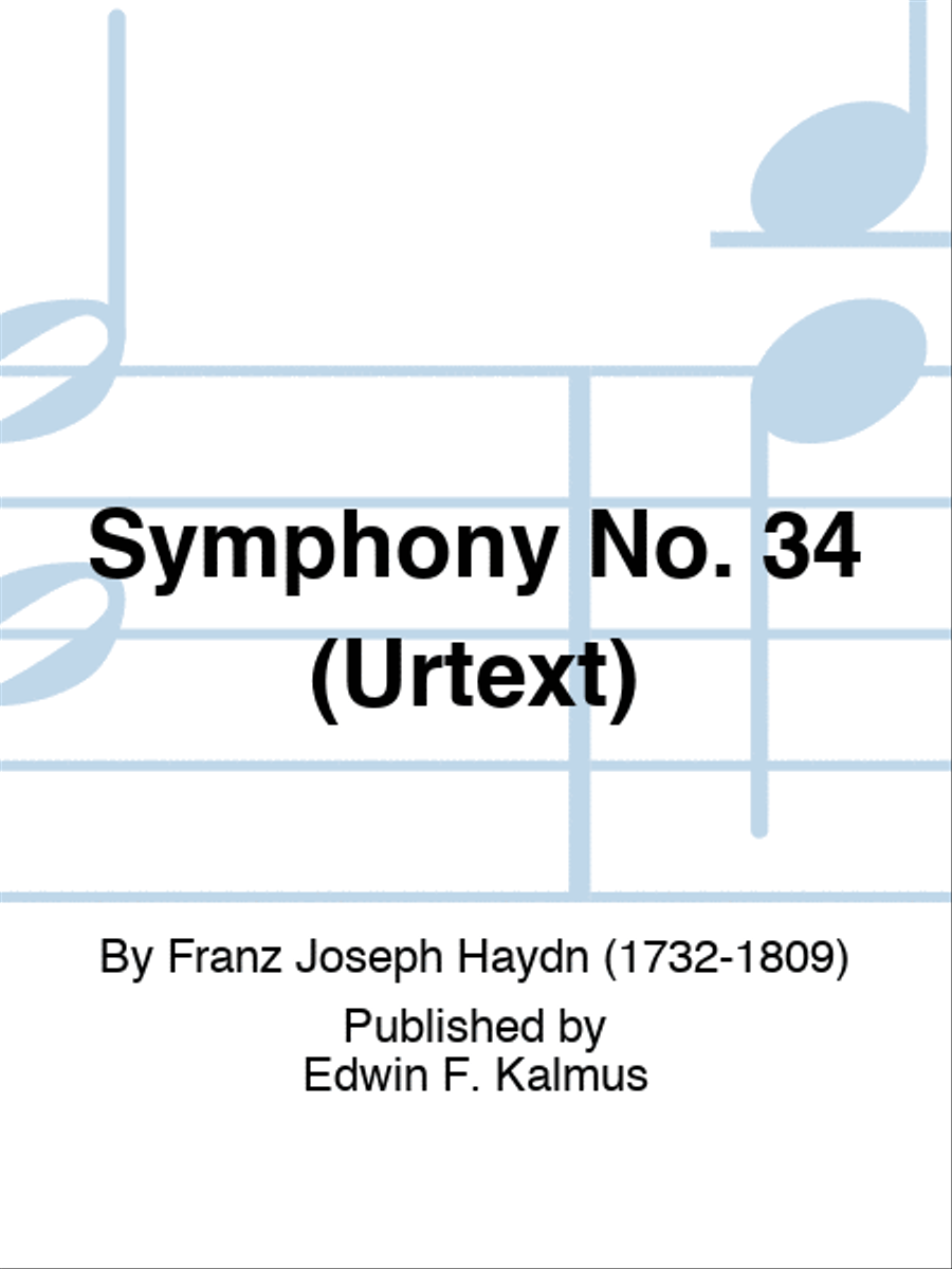 Symphony No. 34 (URTEXT) Orchestra scores gallery preview page 1