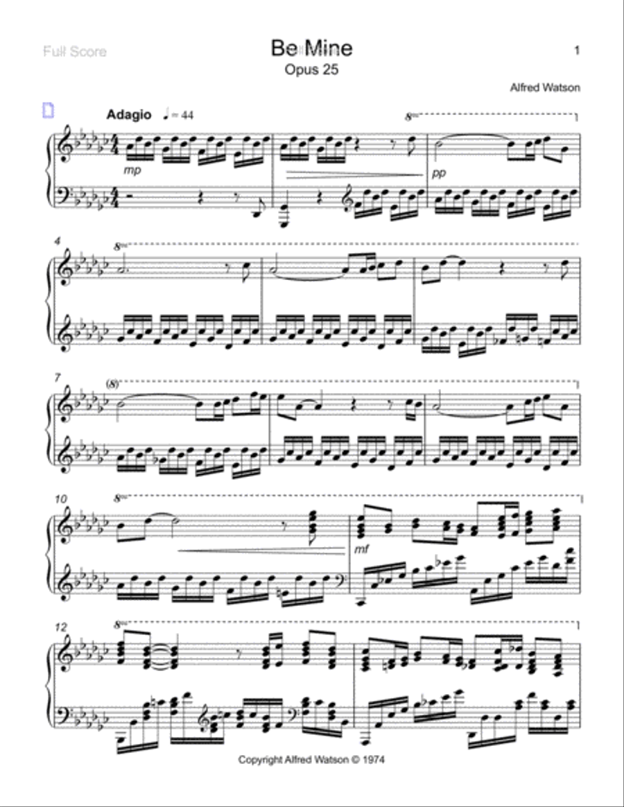 Be Mine Opus 25 Be Mine Opus 25 Piano Solo scores gallery preview page 3