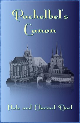 Book cover for Pachelbel's Canon, Flute and Clarinet Duet (with optional bass part)