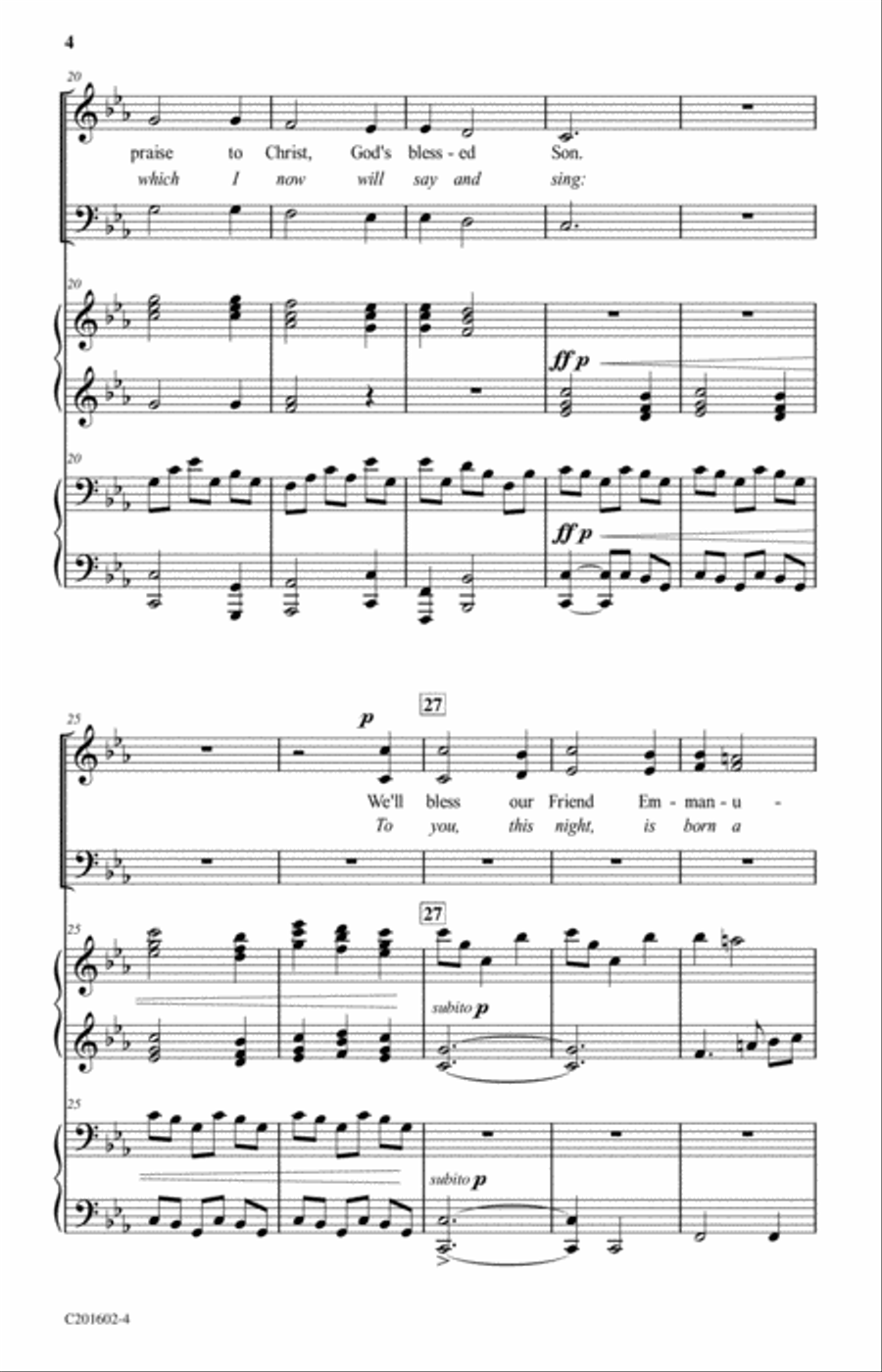 We'll Shout the Praise of Christ on High 4-Part scores gallery preview page 4