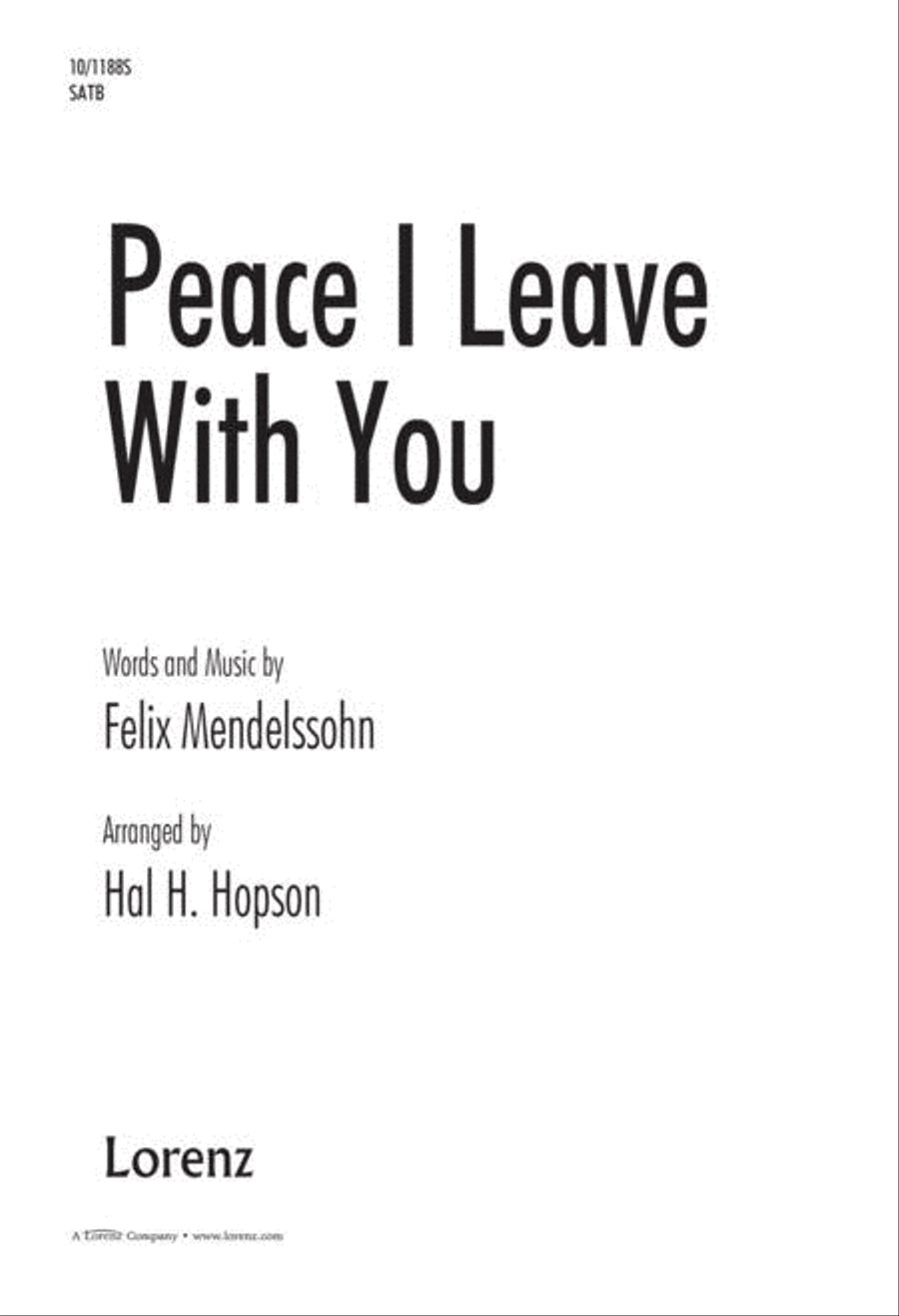 Peace I Leave With You 4-Part scores gallery preview page 1