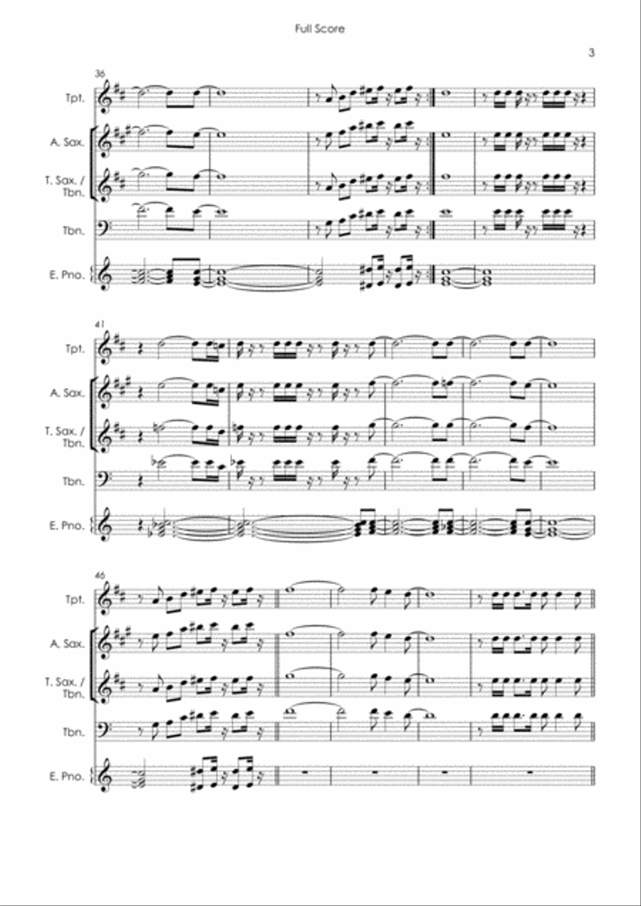Never Can Say Goodbye Tenor Saxophone scores gallery preview page 5