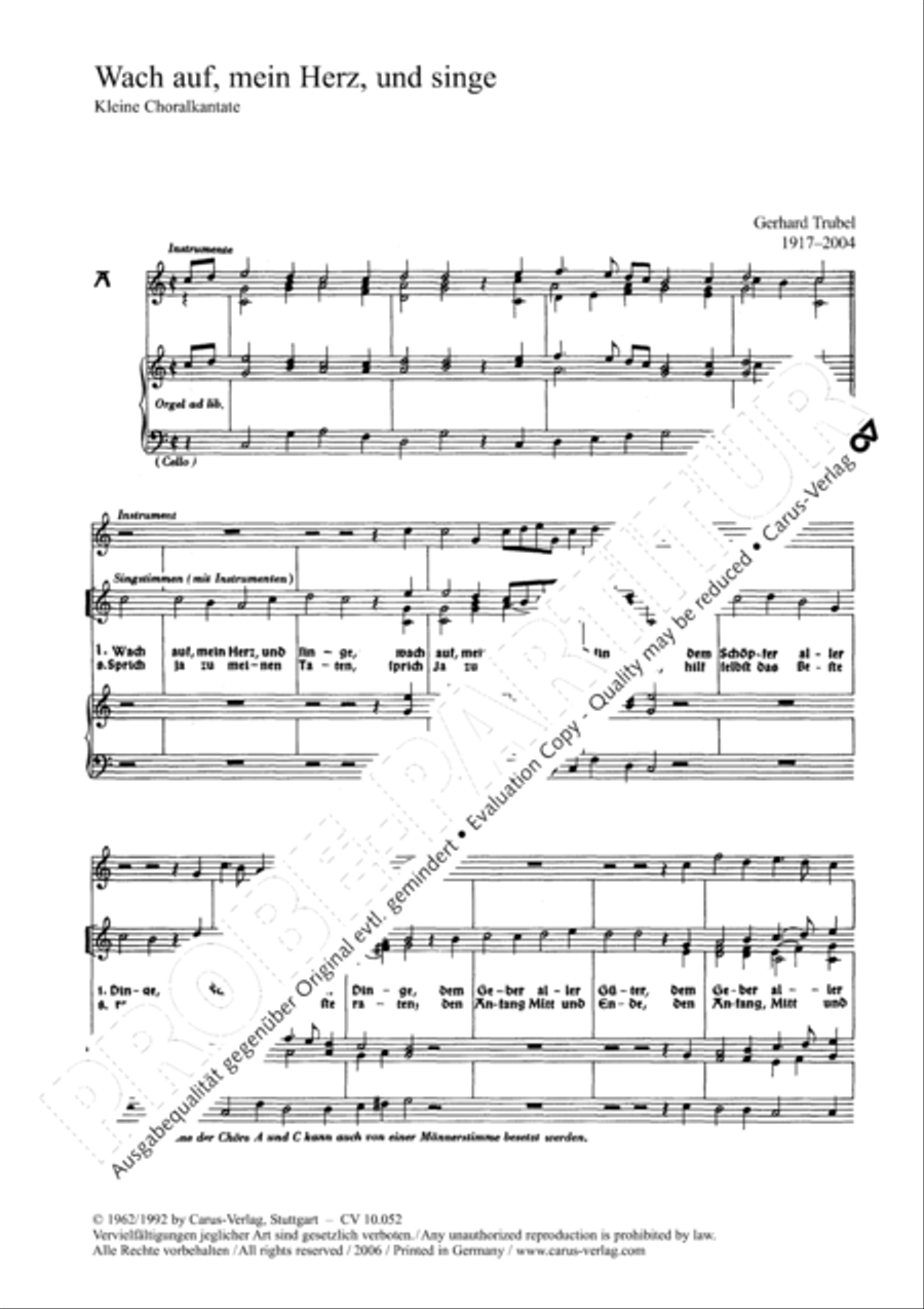 Wach auf, mein Herz und singe SSA scores gallery preview page 3
