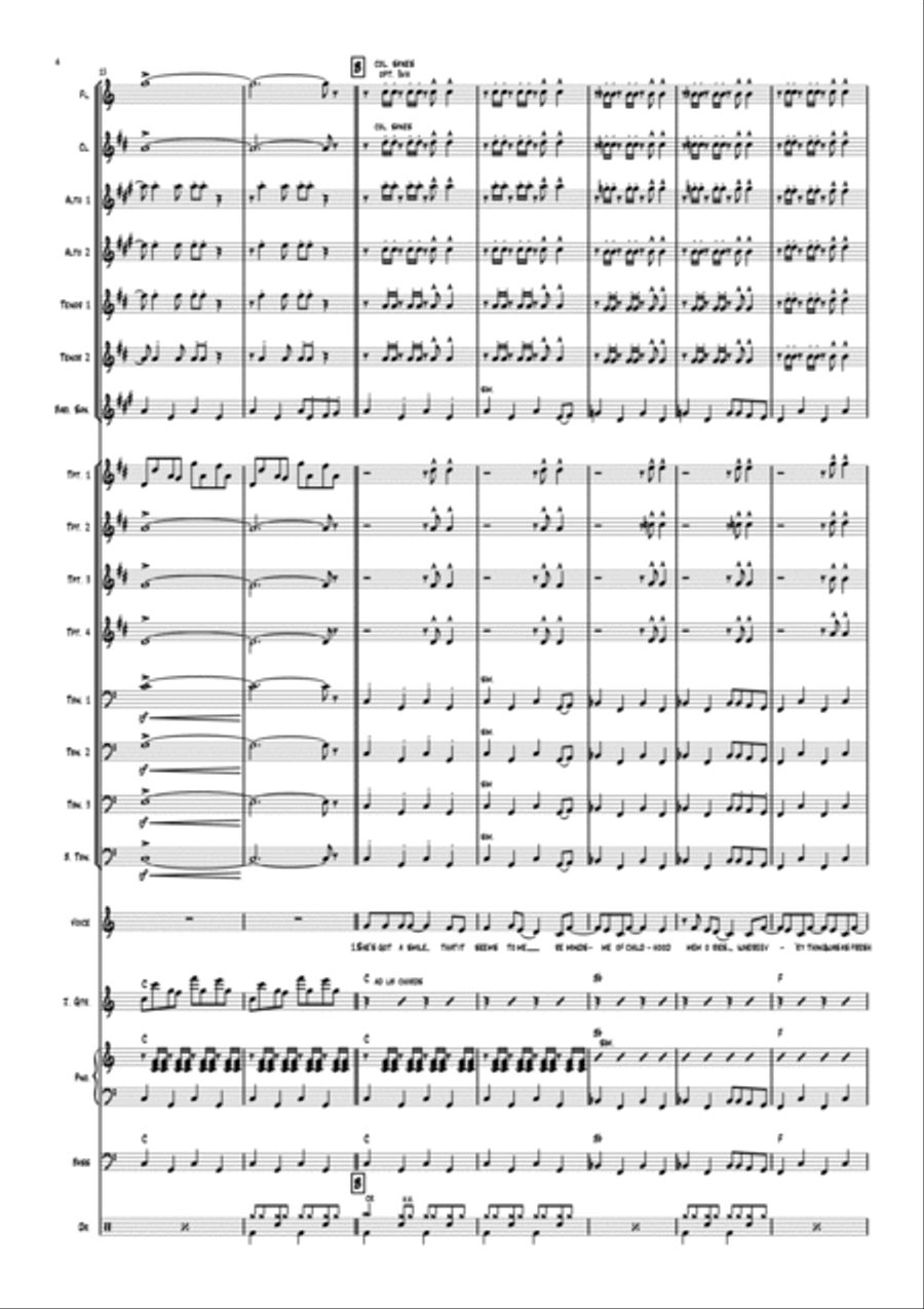 Sweet Child O' Mine Sweet Child O' Mine Jazz Ensemble scores gallery preview page 4