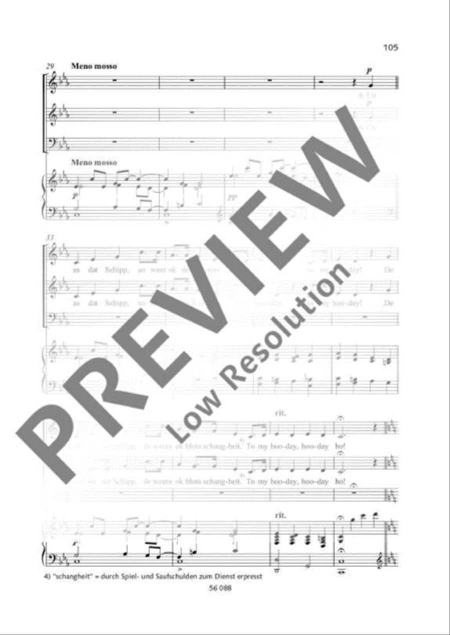 Ick heff mol en Hamburger Veermaster sehn 3-Part scores gallery preview page 5