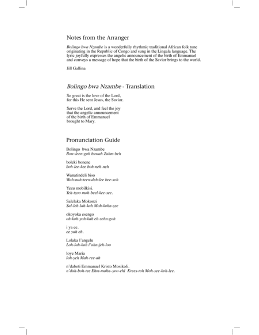 Bolingo 4-Part scores gallery preview page 15
